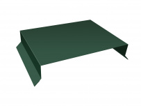 Парапетная крышка прямая 390мм 0,5 Satin с пленкой RAL 6005