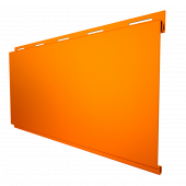 Металлический сайдинг с плёнкой Grand Line Вертикаль Classic Orange с покрытием Safari 0.45 мм
