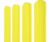Штакетник фигурный Grand Line Полукруглый Slim с покрытием Полиэстер 0,45 мм RAL 1018