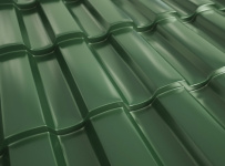Металлочерепица Монтекристо-XL RAL 6005 с покрытием Colorcoat Prisma 0.5 мм