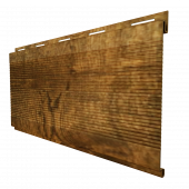 Металлический сайдинг с плёнкой Grand Line Вертикаль Gofr Antique Wood с покрытием Colority Print 0.45 мм