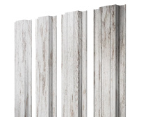 Штакетник Grand Line Прямоугольный с покрытием Print Elite 0,45 мм Snow Wood TwinColor