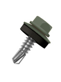 Кровельный саморез по металлу Daxmer 4,8x19 RAL 6007 (400 шт) сверло №2