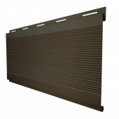 Металлический сайдинг с плёнкой Grand Line Вертикаль Gofr RAL 7024 с покрытием PurLite Мatt 0.5 мм