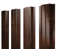 Штакетник Grand Line П-образный В с покрытием Print Elite 0,45 мм Cherry Wood TwinColor