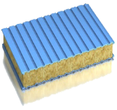 Сэндвич-панель стеновая минплита металл 0,5/0,5мм толщина 200мм