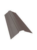 Планка фигурного конька 100x100 Grand Line с покрытием Satin 0,5 мм RAL 8017