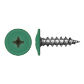 Саморез с прессшайбой по дереву 4,2x19 RAL 6029 (1000 шт)