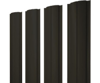 Штакетник Grand Line Полукруглый Slim с покрытием Quarzit Lite 0,5 мм RAL 9005