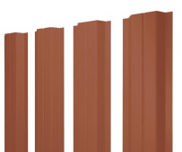 Штакетник Grand Line П-образный A с покрытием Satin 0,5 мм RAL 8004