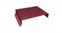 Парапетная крышка прямая 150мм 0,5 Satin с пленкой RAL 3005
