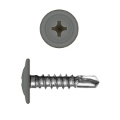 Саморез с прессшайбой по металлу 4,2x19 RAL 7043 (1000 шт)
