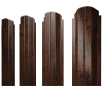 Штакетник фигурный Grand Line П-образный A с покрытием Print Elite 0,45 мм Cherry Wood TwinColor
