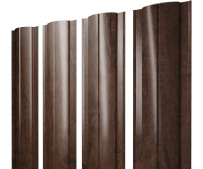 Штакетник Grand Line Круглый с покрытием Print Premium двусторонний 0,45 мм Antique Wood