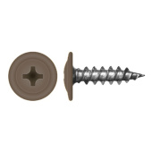 Саморез с прессшайбой по дереву 4,2x19 RAL 8028 (1000 шт)