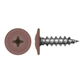 Саморез с прессшайбой по дереву 4,2x19 RAL 3009 (1000 шт)