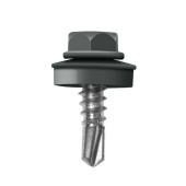 Кровельный саморез по дереву Daxmer 4,8x29 RAL 7037 (250 шт) сверло №1