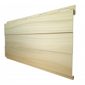 Металлический сайдинг с плёнкой Grand Line Вертикаль Prof White Wood с покрытием Colority Print 0.45 мм