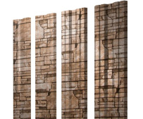 Штакетник Grand Line Twin с покрытием Print Elite 0,45 мм Sand Stone TwinColor