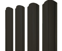 Штакетник фигурный Grand Line Полукруглый Slim с покрытием PurLite Matt 0,5 мм RAL 9005