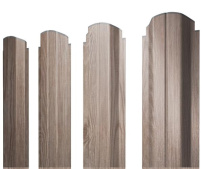 Штакетник фигурный Grand Line П-образный B с покрытием Print Elite 0,45 мм White Wood