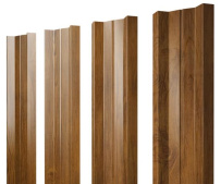 Штакетник Grand Line М-образный B с покрытием Print Elite 0,45 мм Golden Wood