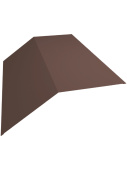 Планка плоского конька 150x40x150 Grand Line с покрытием Полиэстер 0,7 мм RAL 8017