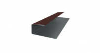 J-Профиль 12мм 0,5 Quarzit с пленкой Cuprum Steel