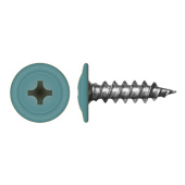 Саморез с прессшайбой по дереву 4,2x19 RAL 5018 (1000 шт)