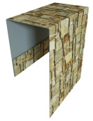 Планка П-образная (Блок-Хаус, Экобрус) Grand Line с покрытием Print Elite 0,45 мм Fine Stone TwinColor