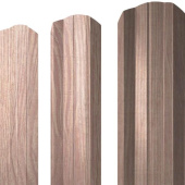 Штакетник фигурный Grand Line М-образный B с покрытием Print Elite 0,45 мм White Wood