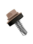 Кровельный саморез по металлу Daxmer 5,5x25 RAL 8002 (250 шт) сверло №3