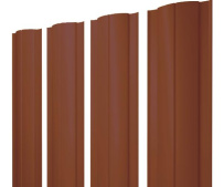 Штакетник Grand Line Круглый с покрытием Velur 0,5 мм RAL 3009