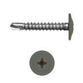 Саморез с прессшайбой по металлу 4,2x25 RAL 7022 (500 шт)