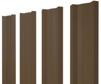 Штакетник Grand Line М-образный B с покрытием Полиэстер двусторонний 0,45 мм RAL 8017