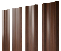 Штакетник Grand Line М-образный A с покрытием Print Elite 0,45 мм Choco Wood TwinColor