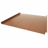 Двойной стоячий фальц Line Grand Line RAL 8004 с покрытием Velur 0.5 мм