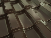 Металлочерепица Трамонтана-XL RAL 8017 с покрытием Colorcoat Prisma 0.5 мм