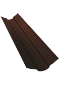 Фигурная планка верхней ендовы 100x100 Grand Line с покрытием Drap 0,45 мм RAL 8017