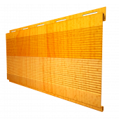 Металлический сайдинг с плёнкой Grand Line Вертикаль Gofr Honey Wood с покрытием Colority Print 0.45 мм