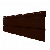 Металлический сайдинг Grand Line Квадро брус RAL 8017 с покрытием Drap 0.45 мм