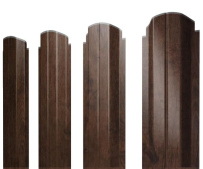 Штакетник фигурный Grand Line П-образный B с покрытием Print Elite двусторонний 0,45 мм Antique Wood