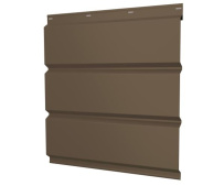 Металлический софит без перфорации Grand Line с покрытием Satin Matt 0,5 мм RAL 8017