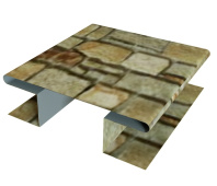 Планка H-образная стыковочная сложная Grand Line с покрытием Print Elite 0,45 мм Fine Stone TwinColor
