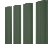 Штакетник Grand Line Полукруглый Slim с покрытием PurLite Matt 0,5 мм RAL 6005