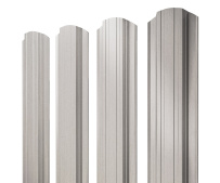 Штакетник фигурный Grand Line Прямоугольный с покрытием Print Elite 0,45 мм Milky Wood TwinColor