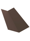 Планка верхней ендовы 115x30x115 Grand Line с покрытием Drap 0,45 мм RAL 8017