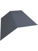 Планка плоского конька 150x40x150 Grand Line с покрытием Полиэстер 0,7 мм RAL 7024