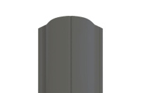 Штакетник фигурный Металл Профиль Ellipse-O 19x126 с покрытием VikingMP 0,5 мм RAL 7024