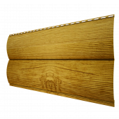 Металлический сайдинг Металл Профиль Woodstock Волна Золотой дуб с покрытием Ecosteel текстурированный 0.5 мм